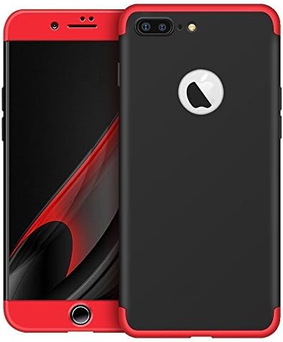 WPRIE® Apple iPhone 7 Plus Model Cover GKK 3in1 Dual Hybrid Double Dip Hard Back Cover Shock Absorber Red Black