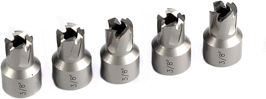 Spot Weld Cutter Set JESTUOUS 5-pack 3/8 Inch HSS Remover Welding Metal Sheet Hole Drilling Bits for Power Hand Drill Tool - - 