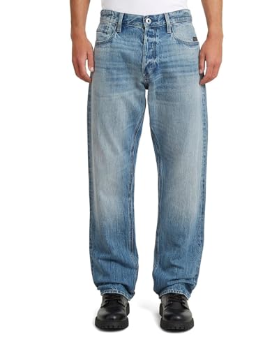 G-Star Men's Dakota Regular Straight Jeans, Colour Blue, Size: Waist 36, Inseam 34