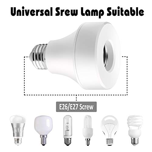 Elegant Choise Smart Wifi Bulb Socket E26/ E27 Bulb Adapter Base Converter Wi-Fi Led Light Bulbs Timer Holder Wireless Lamp Adapter Compatible with Alexa, Google Assistant and Alexa Accessories