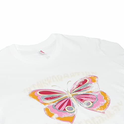 TXYJJP WOMEN’S BUTTERFLY T-SHIRT OVERSIZED GRAPHIC TEES LOOSE SHIRT CUTE FLOWER PRINT SUMMER SHORT-SLEEVE CREWNECK TOP