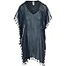 Seafolly Women's Kaftan Tassel Trim Cover Up Dress, Beach Basics Indigo, One Size