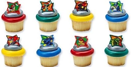 12 Power Rangers Dino Charge Cupcake Ring By Decopac Amazon Co Uk Kitchen Home