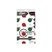 Red and Green Holiday Snow Flake Design 1 Pack Premium Disposable Plastic Tablecloth 54 Inch. x 108 Inch. Rectangle Table Cover By Grandipity