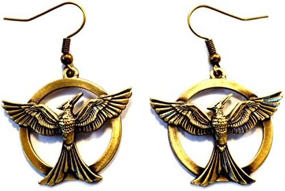 At The Movies The Hunger Games Mocking Jay Logo Dangle Earrings w/Gift Box