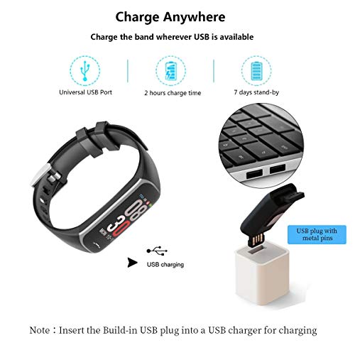 Fitness Tracker, Activity Tracker Watch with Heart Rate Monitor, Smart Watch with Message Reminder and Step Counter, Smart Bracelet with Blood Pressure and Sleep Monitor