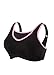 Full Figure Plus Size No-Bounce Camisole Sports Bra Wirefree #1066 Black/Pink