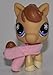 Horse #684 with Scarf (Tan, Brown Hair, Purple Eyes) - Littlest Pet Shop (Retired) Collector Toy - LPS Collectible Replacement Single Figure - Loose (OOP Out of Package & Print)