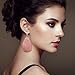 Sntieecr 12 Pairs Faux Leather Earrings Lightweight Teardrop Dangle Earrings with 8 Pieces Bright Colors Petal Drop Earrings, 4 Pieces Glitter Leather Earrings fit Teens Women Girls