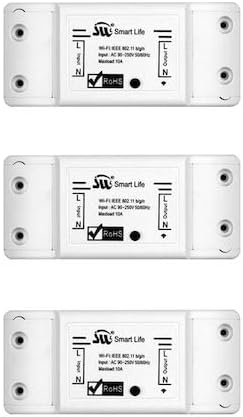 HaiMa Diy Wifi Smart Light Switch Universal Breaker Timer Wireless Remote Control Funciona Con Alexa Google Home Smart Home   3 Pc