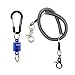 SAMSFX Fly Fishing Quick Release Magnetic Net Holder with Coiled Lanyard Retractor Strongest Magnet