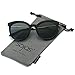 SOJOS Round Sunlgasses for Women Fashion UV400 Protection Glasses SJ2034 with Black Frame/Grey Lens