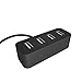 KabelDirekt 4-Port USB charger made of aluminum for iPhone, iPad, Samsung Galaxy, Nexus, Huawei, HTC, Motorola, LG, Nokia and more - Black - PRO Series