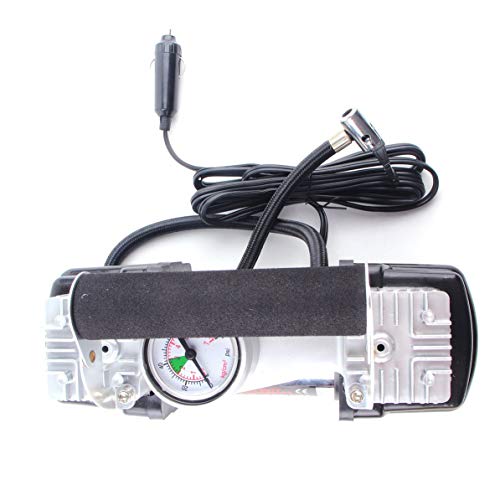 Portable Size 12V Air Compressor Cars Tyre Stainless Steel Double Cylinder Inflator High Power Vehicles Tyre Inflation Pump