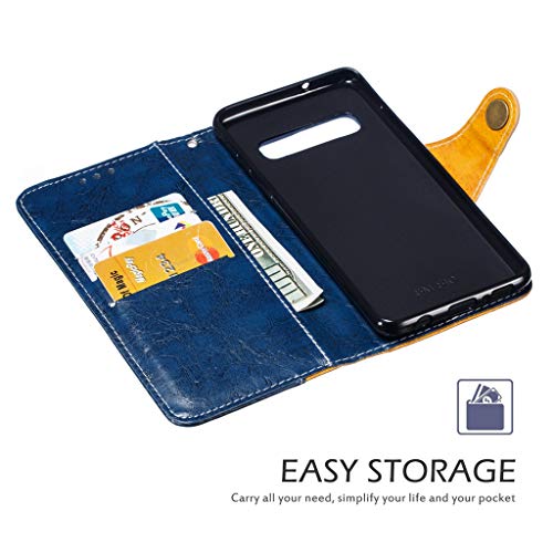 Bokoo Stylish Anti-Scratch Leather Slot Wallet Stand Flip Cover Skin Case for Samsung Galaxy S10E 5.8 inch