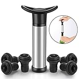 Yoocaa Wine Saver Preserver - with 1 Wine Vacuum Pump and 6 Wine Bottle Stoppers – Black