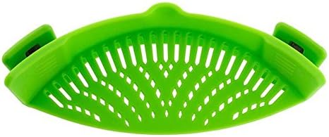 No-hands No-Fuss Clip-On Strainer Fits all Pot Sizes(green)