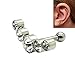 NewkeepsR 16G Internally Threaded F136 G23 Titanium Gold Anodised Clear Cubic Zirconia Labret Monroe Lip Ring Tragus Helix Earring Stud-2.5mm