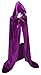 OurLore Unisex Full Length Hooded Robe Cloak Long Velvet Cape Cosplay Costume 59 inch(Purple)