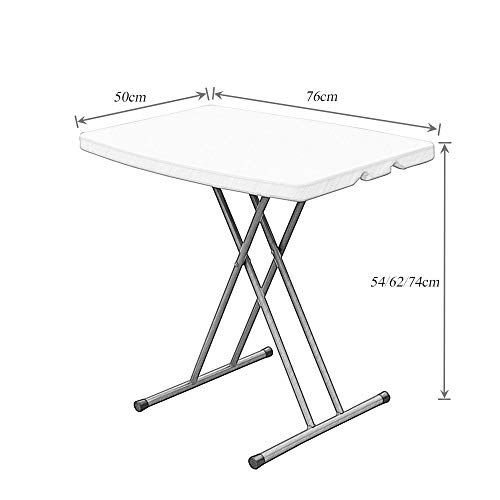 sogesfurniture klappbarer Campingtisch Gartentisch Buffettisch Esstisch höhenverstellbar, aus Kunstdtoff und… – Bild 6