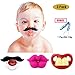 Funny Baby Mustache Pacifiers, Maberry Soft Silicone Cute Pacifier Design with Kiss Lip, Funny Teeth, Gentleman Mustache for Newborn Infant Toddler, Perfect Baby Shower Gift for Boys Girls - BPA Free