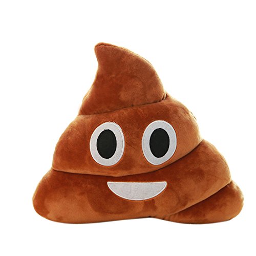 Sankuwen 1pc Funny Gift, Emoji Poo Shape Pillow Car Home Office Accessory (Mini Cute)