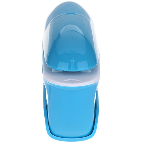 M-Aimee Submarine Stapleless Stapler, Environmental Protection Staple Free Stapler, 7 Sheet Capacity (Blue)