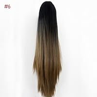 856store Comfortable Women Fashion Claw Clip Long Straight Ponytail Hair Extensions Wig Hairpiece - 6