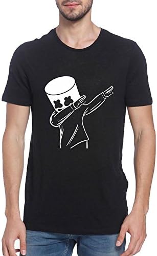 MOOCHSINGH DJ Marshmellow Dab Cool Printed Cotton bio wash Round Neck Half Sleeve t Shirt for Men