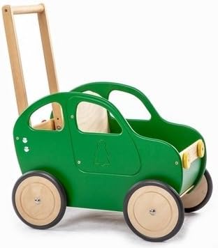 green dolls pram