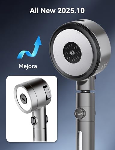 Magichome Shower Head with 1.5M Hose and 360° Swivel Filter | Shower Head, 6 Spray Modes, On/Off Pause Button, Removes Chlorine and Impurities, for Skin and Hair Care