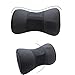 Wall Stickz Auto Sport 2 PCS Genuine Leather Bone-Shaped Car Seat Pillow Neck Rest Headrest Comfortable Cushion Pad with Logo Pattern Fit Le-xus Accessories