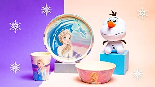 Zak Designs Disney Frozen Kids Dinnerware Set Pieces, Durable