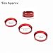 YOCTM for 2018-2023 Wrangler JL Interior Trim Kit Parts Accessories Headlight AC Switch Knob Button Decoration Cover Ring Red (Pack of 4)