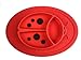 Silicone Mini Placemat - Baby Plate - Toddler Feeding Mat - by Hot1cE - Strong Suction Base - Portable - BPA Free - 100% Food Grade Silicone - Fits most highchairs, Microwave and Dishwasher safe (RED)