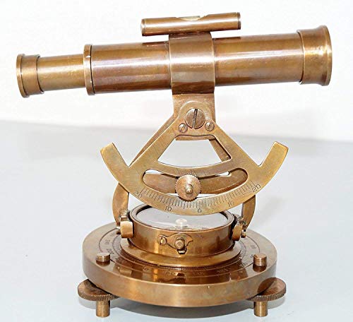 image for Royal Victorian Export Antique Vintage Brass Theodolite Alidade Telesc