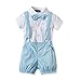 FERENYI US Baby Boys Bowtie Gentleman Romper Jumpsuit Overalls Rompers (0-6 months, Blue 1)