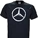 Mercedes Benz Chrome Logo on a Black T Shirt 2X 