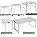 REDCAMP Small Camping Table 2 Foot, Portable Aluminum Folding Table Adjustable Height Lightweight for Picnic Beach Outdoor Indoor, White 24 x 16 inch (3 Heights)