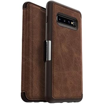 OtterBox STRADA SERIES Case for Galaxy S10+ - Retail Packaging - ESPRESSO (DARK BROWN/WORN BROWN LEATHER)