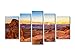 iPainting Split Landscape Canvas Print Wall Art Framed - Arches National Park, Utah, USA in the Sunset - 5 Panel Set - Home Decoration for Ready to Hang