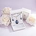QIANSE Angle Tear Blue Pendant Necklace Dangle Earrings Swarovski Crystals Fashion Jewelry Set for Women, Christmas Gifts Birthday Gifts for Women Girlfriend Wife Mom Daughter Sister