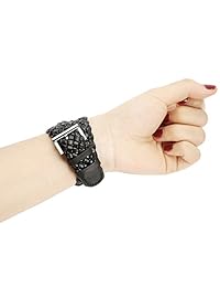 kartice para Apple Watch correa, lujo piel reloj correa correa pulsera muñeca correa de repuesto con Adaptador Tapa para iwahtch Apple Watch & Sport & Edition