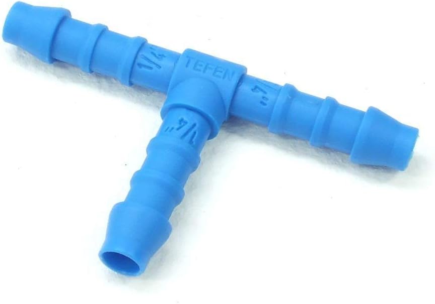 Tefen 6mm 1/4" T Piece Nylon Barbed Tubing Connector Fuel Hose Joiner