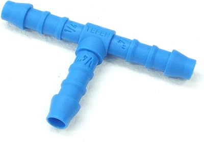 Tefen 6mm 1/4" T Piece Nylon Barbed Tubing Connector Fuel Hose Joiner