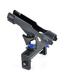 nuzamas Juego de 2 Soporte para cañas de pescar ajustable 360 grados giratorio abrazadera de Side Rails on Rail 0   14 cm Kayak Barco de montaje con tornillos
