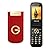 Peedeu GSM Unlocked Flip Phone, 2.6-inch Dual SIM Cell Phone, Quad-Band 2G Compatible with All GSM Networks Worldwide, Mobile Phone for Seniors Elders, Gold