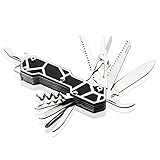 INTEY Multitool Knife keychain, Portable Stainless Steel 15 in 1 Foldable Blade Mi Pliers