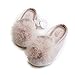 HALLUCI Women's Cozy Velvet Memory Foam House Slippers Non Slip Soles (7-8 M US, Pink)