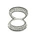 Maikun Double Rings Scarf Ring Rhinestone Scarves Buckle Women Jewelry Silver-Tone Small Gift for Valentine's Day
